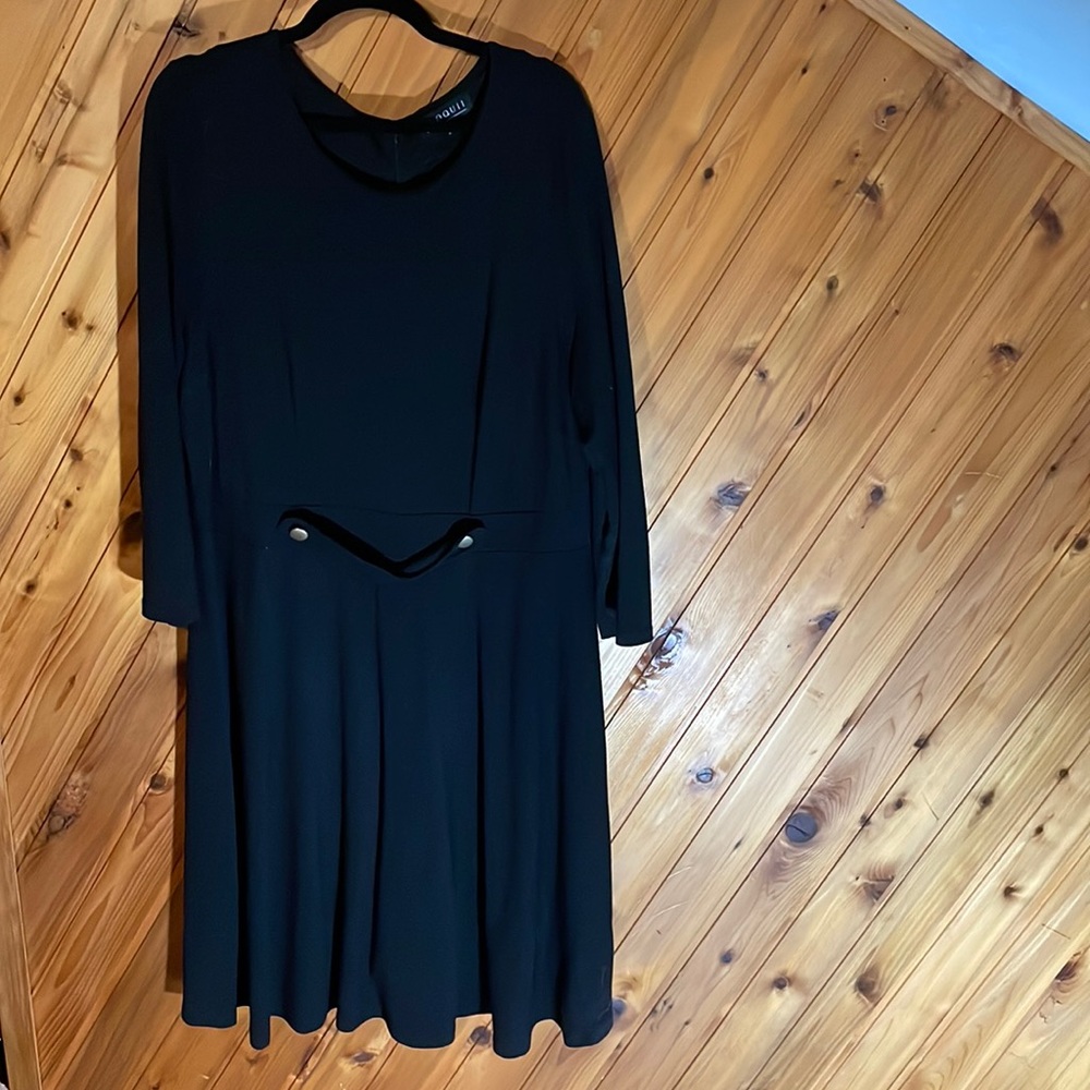 Black eloquii dress with belt detail